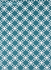 Geschenkpapier Kelly Hyatt, Blau/Weiß