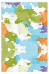 Geschenkpapier Wasserfarben, hellblau/grün