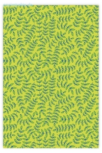 Geschenkpapier grüne Zweige auf Grün