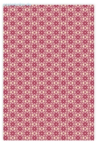 Geschenkpapier Blütenmuster, rot