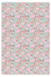 Geschenkpapier Kirschblüte, grün