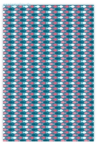 Geschenkpapier Schwimmende Fische, rosa/blau