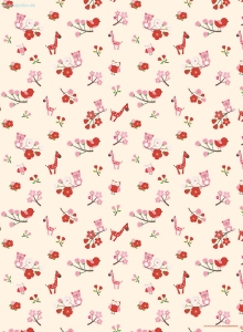 Geschenkpapier Giraffe & Freunde, Rosa