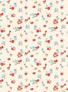 Geschenkpapier Giraffe & Freunde, blau