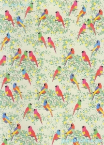 Geschenkpapier Parrots, Papageie