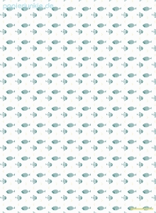 Geschenkpapier Schwimmende Fische in Reihen (A*)
