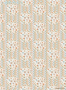 Geschenkpapier Blümchen auf Karos (A*)