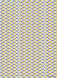 Geschenkpapier Blätter, blau/gelb (A*)