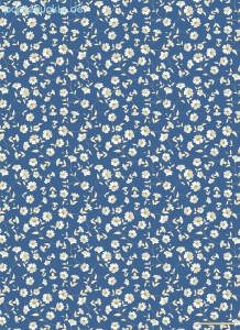 Geschenkpapier Blumen auf Blau