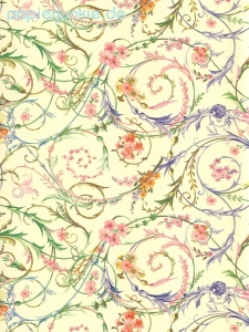 Geschenkpapier Blumenranken, 18 Jhd. (R*)