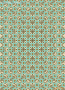 Geschenkpapier Blüten & Herzen auf Blau