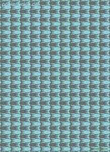 Geschenkpapier Fischmoasik, türkis/blau