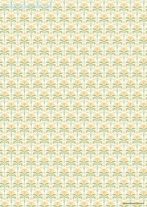 Geschenkpapier Jugendstil, Blumenranke gelb