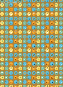 Geschenkpapier Handwerkszeug-Spots