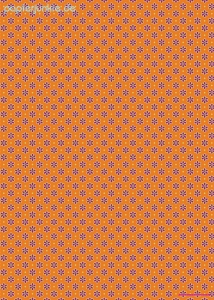 Geschenkpapier Blüten, Lila auf Orange