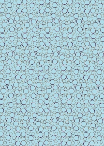 Geschenkpapier Seifenblasen auf Hellblau