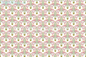 Geschenkpapier Florale Herzen