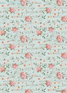 Geschenkpapier Garden Rose auf Blau