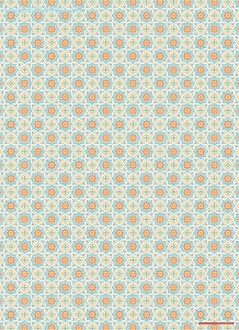 Geschenkpapier Mosaik-Kacheln, rot/blau (R*)