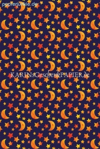 Geschenkpapier Gute Nacht, Mond + Sterne