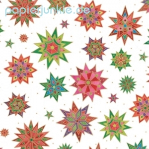 Geschenkpapier Bedazzled Ivory, Papiersterne