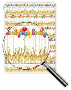 Geschenkpapier Giraffe mit Luftballons (R*)