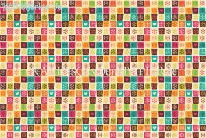 Geschenkpapier Eiskristalle & Herz-Karo