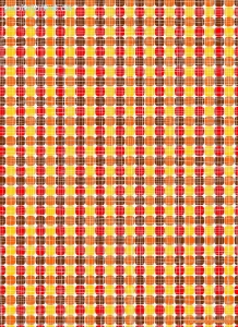 Geschenkpapier Karos + Linien, braun/gelb