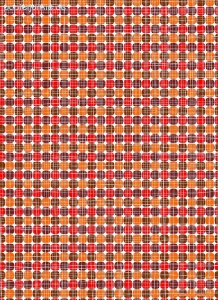 Geschenkpapier Karos + Linien, braun/orange (2 Bogen)