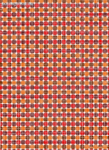 Geschenkpapier Karos + Linien, braun/orange