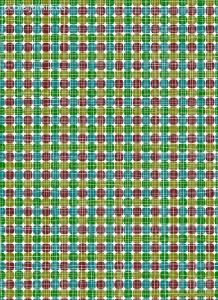 Geschenkpapier Karos + Linien, grün/braun