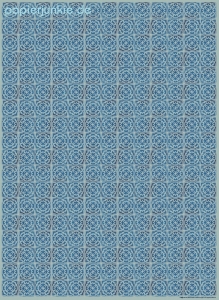 Geschenkpapier Fliesen, Blüte blau/türkis