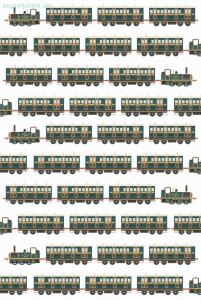 Geschenkpapier Eisenbahn