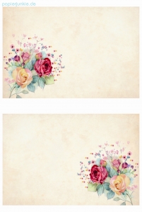 Geschenkpapier/Bastelpapier Rosenstrauß