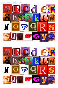 Geschenkpapier/Bastelpapier ABC, Letters