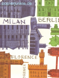 Geschenkpapier Europäische Städte