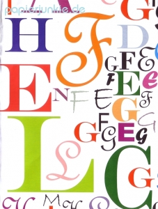 Geschenkpapier Bunte Buchstaben