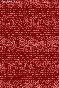 Geschenkpapier Buchstaben auf Rot