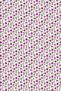 Geschenkpapier Bunte Blümchen, lila