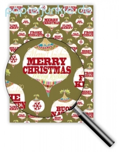 Geschenkpapier Merry Christmas, Weihnachtskugel (R*)