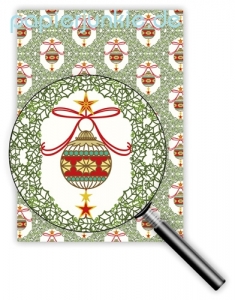 Geschenkpapier Weihnachtskugel mit Stern
