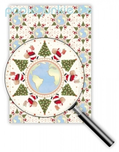 Geschenkpapier Globus, Xmas around the world (R*)
