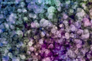 Geschenkpapier Bokeh, blau-lila