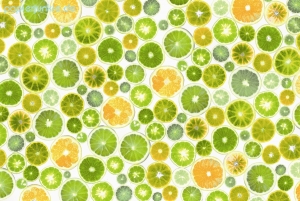 Geschenkpapier Limonen, Scheiben