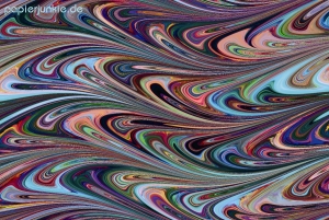 Geschenkpapier Marmoriert, Wave bunt, schmal (A*)