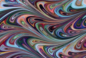 Geschenkpapier Marmoriert, Wave bunt II (A*)