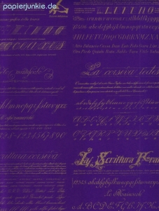 Geschenkpapier Calligraphie, blau (Stardust) (A*)