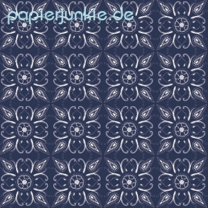 Geschenkpapier Bandana, Kacheln blau/weiß