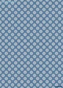 Geschenkpapier Vierpaß, Blume blau