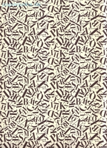 Geschenkpapier Alphabet, schwarz